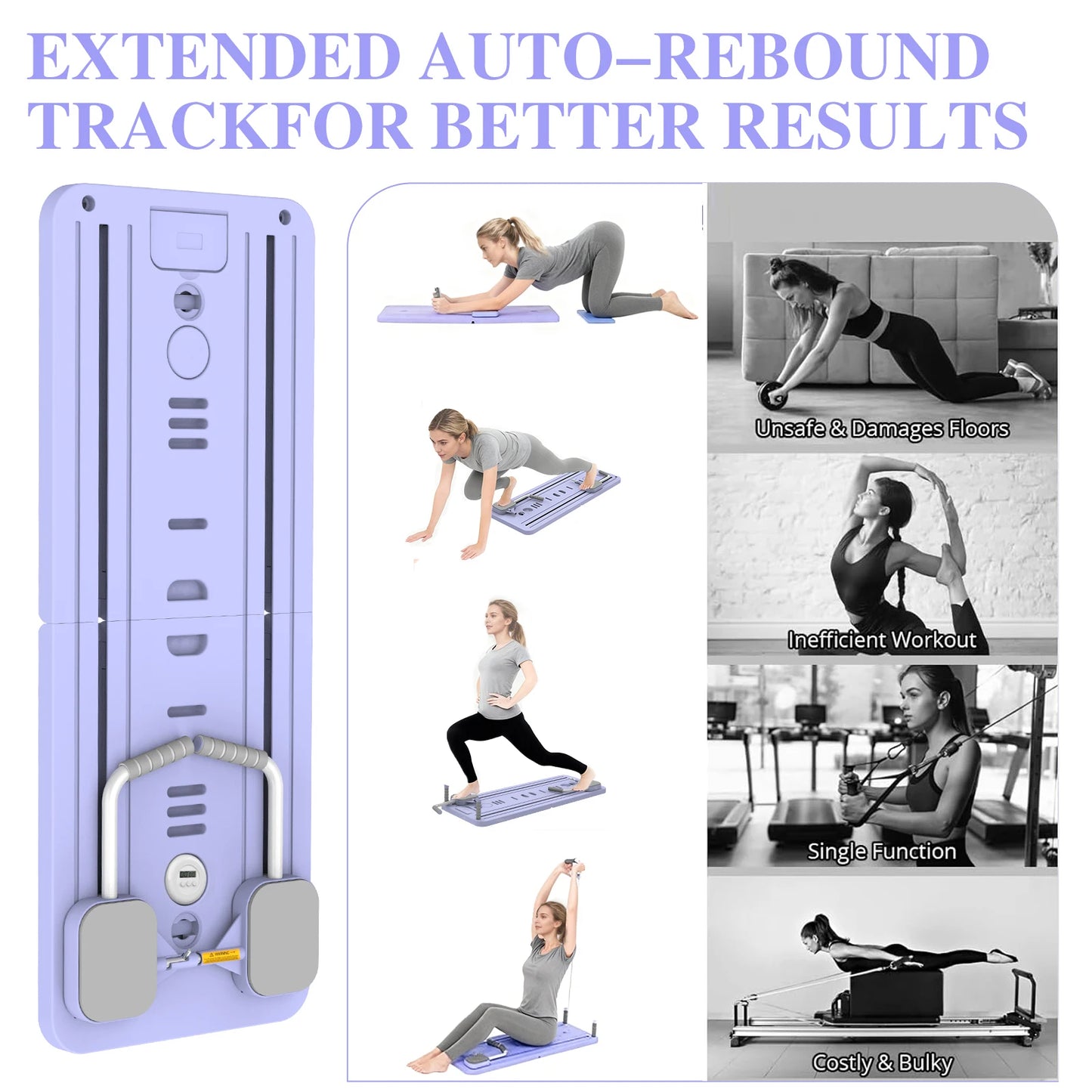 Versatile Pilates Board Abdominal Training Board Workout Exercise Equipment All Body Training Board Fitness Push-up Board